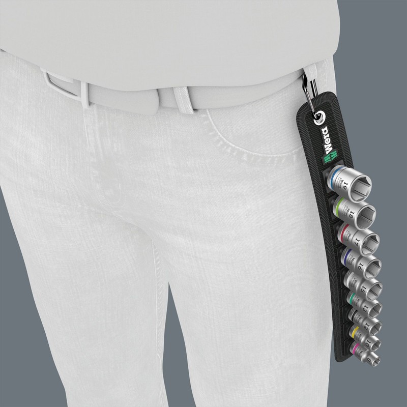 Wera 05003973001 Socket Belt Set, Zyklop B 4 3/8-inch Insert,