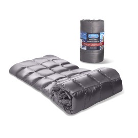 Blue Ridge Home Fashions Down Throw Camping Blanket - Packable Lightweight Down Throw Blanket for Outdoor Travel Hiking Picnic RV, Puffy Warm Blanket 60" x 70" with Carry Bag, 650 Fill Power