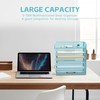 DRQ 6-Tier Paper Letter Tray Organizer with Handle, Mesh Desk