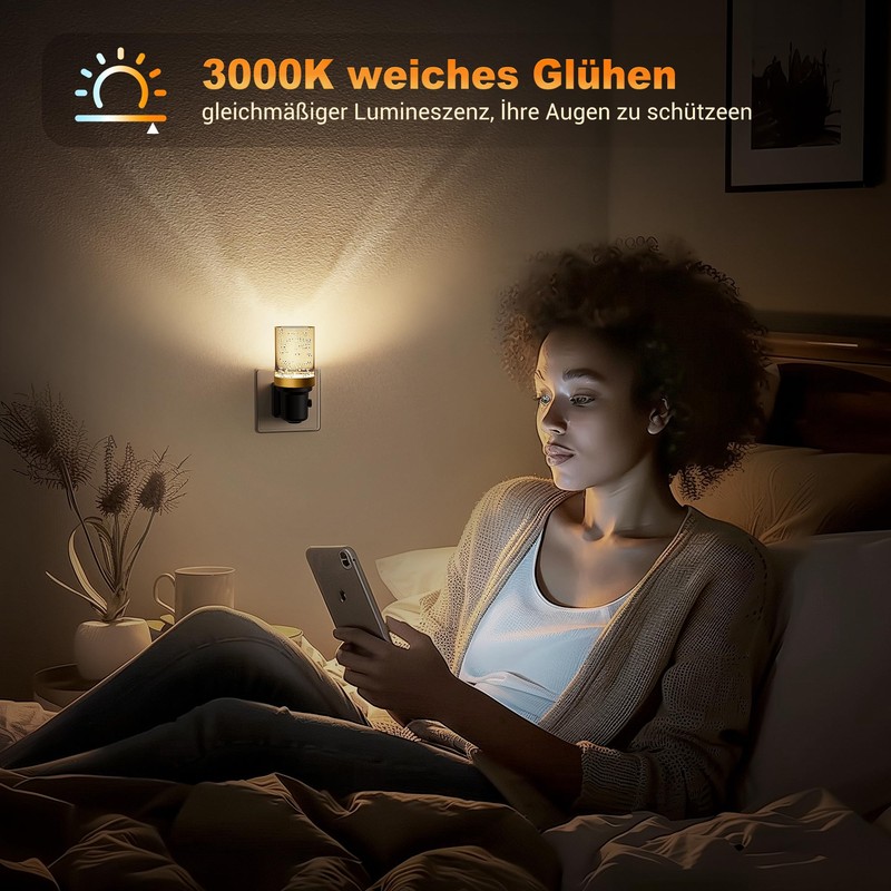 JandCase Night Light Socket with Twilight Sensor, 1 Piece Night
