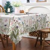 Spring Tablecloth 60 x 104 Inch Rectangular, Floral Wild Flowers