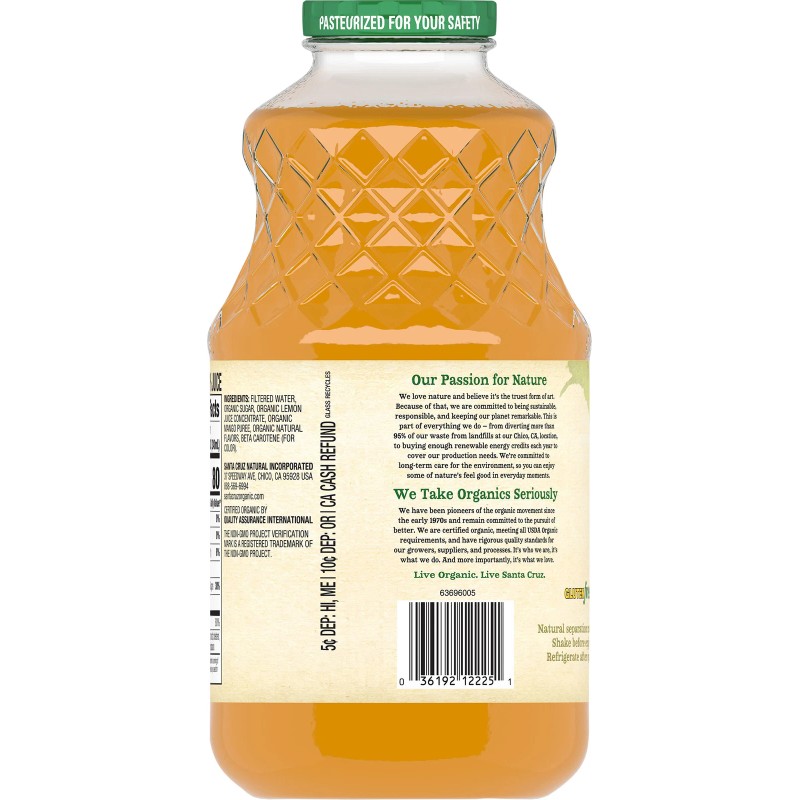 Santa Cruz Mango Lemonade Juice 32 fl. oz (Pack of