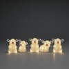 Konstsmide LED Acrylic Pigs Set of 5, Transparent, 40 Warm