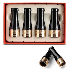 Boquilla de cigarros para hombres y mujeres portátil de 4 tamaños con caja de regalo (negro)