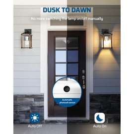 DEWENWILS Light Sensor Socket, Dusk to Dawn Light Socket Adapter, 360° Sensor Rotation, E26/E27 Light Bulb Sockets for Porch Light, Wall Light, Compatible with LED/INC/CFL/Halogen Bulbs, 2 Pack