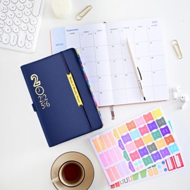 Youzhizhe Academic diary 2025-2026 - 18 Month Diary 2025-2026 a5 Week to View From Jul 2025 to Dec 2026 with Monthly Tabs, 100GSM Paper (2025.7-2026.12) (Blue)