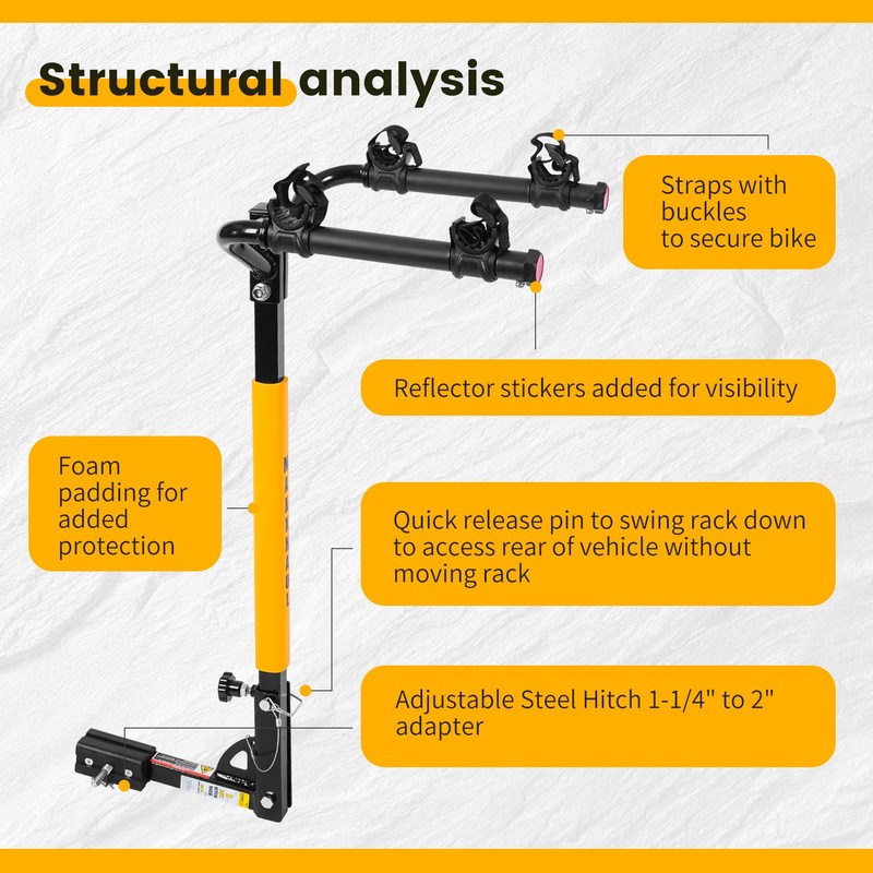 MaxxHaul 50025 Hitch Mount 2 Bike Rack For Cars, Trucks,