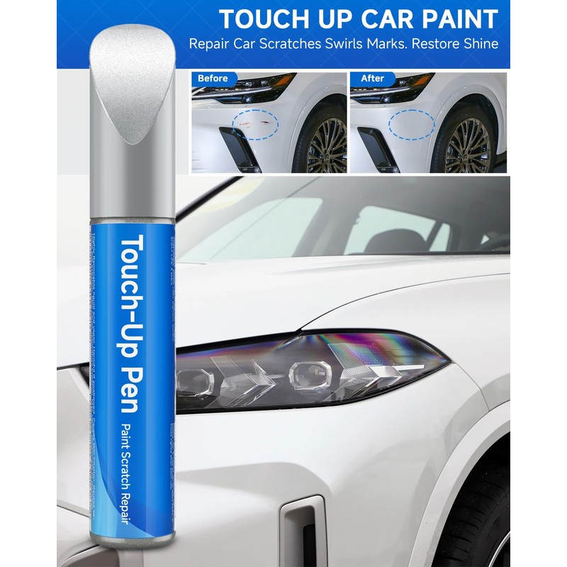 Teslaunch 085 Eminent White Pearl Touch Up Paint Compatible with