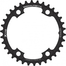Spécialités TA X110 4 Arm 12 Speed Chainring, Black, Inner 39t