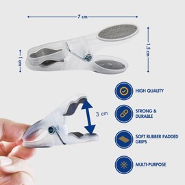 Soft Grip Clothes Pegs for Washing Line Multi-Coloured Strong Non Slip Rubber for Easier Handling Windproof Laundry Clips in Assorted Coloured, Clothing Clamps for Towels Socks Cloths (Pack of 18)