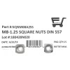 FAS (25) M8-1.25 Stainless Steel Square Nuts A2 DIN557 (25