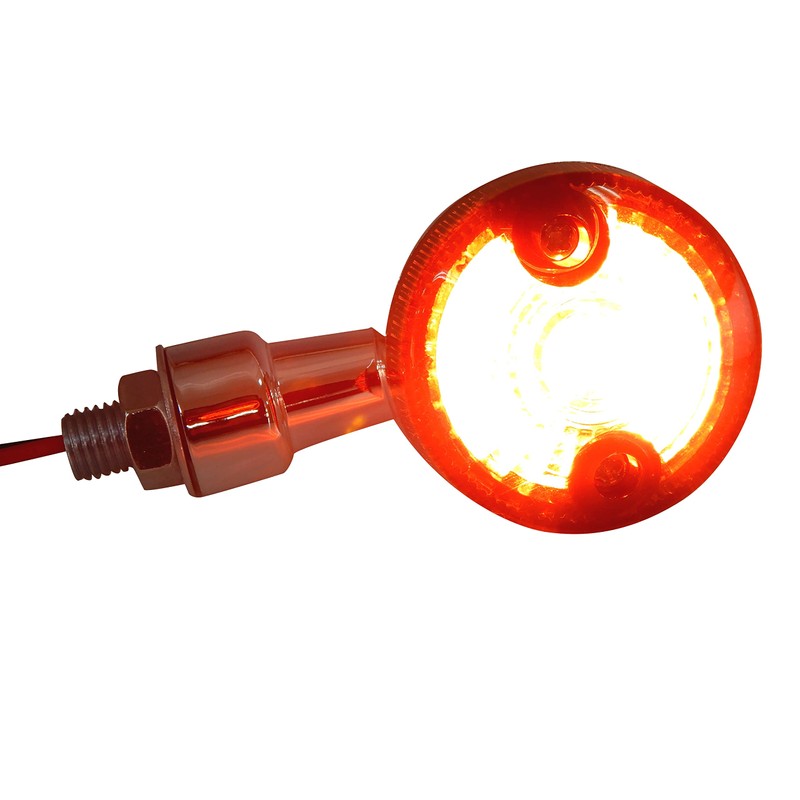 Ager Bike Turn Signals Mini Universal Small Round Smoke x