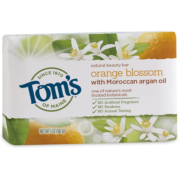 Tom's of Maine, Natural Bar Soap - Orange Blossom with Moroccan Argan Oil, 5 Ounce