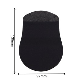 MIXNEX Adhesive Mouse Storage Pouch for Laptop – Stick-On Organizer Pocket for Notebook Accessories – Self-Adhesive Storage Bag for Mouse, Cables, Earbuds – Grey, Black, Pink (Black, Mouse Shaped)