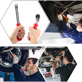 OEMASSIVE Automatic Slack Adjuster Release Tool Wrench Set,5/16" Slack Adjuster Tool Sets,Fork End Release Tool & Double Square Offset Reversible Wrench for Air Brake System Adjustment (2 Pack)