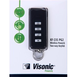 Visonic RWM-CSB-XFX PowerG KF-235 PG2 UK Power Master 4 Button Two-Way Keyfob