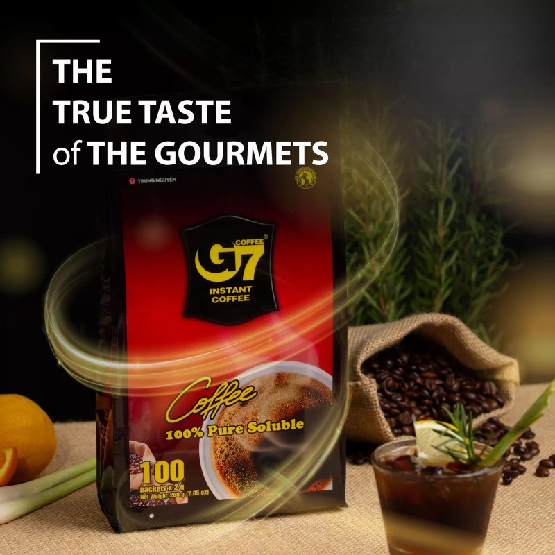 TRUNG NGUYÊN LEGEND G7 Pure Black Instant Coffee 100 Sachets