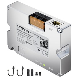 STARGEAR 220W Dual POE Converter + Starlink Cable to RJ45 Adapter Kits for Starlink Gen 3/V4, 12V/24V High-Efficiency Power Delivery Solution, Reliable and Easy Installation
