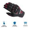 Bluelander Guantes Para Moto O Bicicleta Dedo Completo Negro-rojo