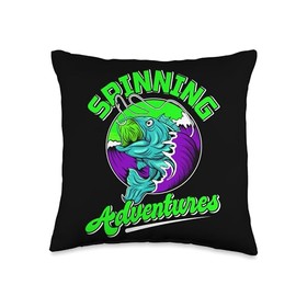 Angler, Fischer, Angel Fish Fish Outifts And Gifts Angel, Angler Fisherman Outfit Bass Fishing Throw Pillow, 16x16, Multicolor