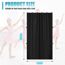 Ownsig Privacy Curtain for Dance Bag, 80x150cm Portable Changing Room Privacy Curtain Without Rack, Backstage Privacy Changing Screen for Dance Suitcase Training Competition Outdoor Camping