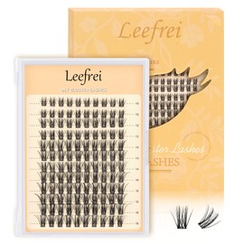 Leefrei Eyelash Cluster 10-18mm Wispy Eyelash Clusters D Curl DIY Lash Extension Natural Lash Clusters Individual Lashes (LF03 Lashes Only)