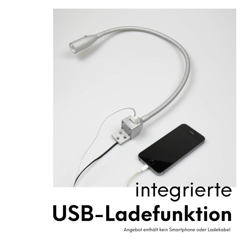 Flexible LED Bed Light / LED Reading Light with Integrated