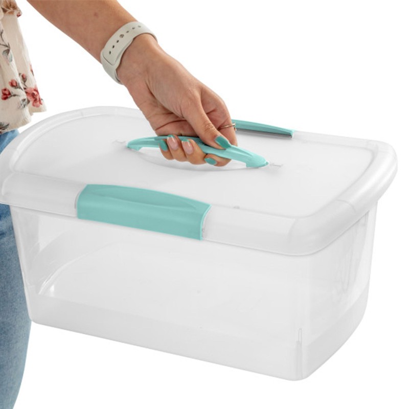 Sterilite Medium Nesting ShowOffs, Stackable Small Storage Bin with Latching