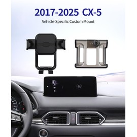 Masergogo Car Phone Holder for 2017-2025 Mazda CX-5 Auto Accessories Navigation Bracket Interior Decoration Mobile Cell Phone Mount, 360° Rotation