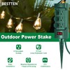 BESTTEN Outdoor Power Strip with Covers and Overload Protection Switch,