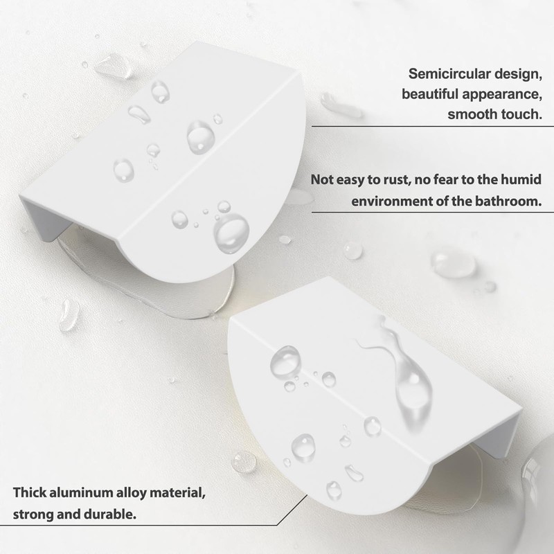 MOROBOR Finger Edge Handles, 4 Pieces Crescent Shape Cabinet Handles,