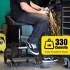 FreekyFit Rolling Shop Stool with Wheels, Garage Work Mechanic Stool