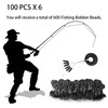 VIPMOON 100 Pcs x 6 Rubber Fishing Bobber Beads Stopper,6