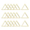 sourcing map 20Pcs Triangle Earring Beading Hoop, Triangle Hollow Frame