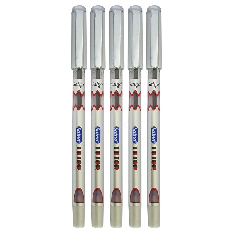 SAINO GlideStic Ballpoint Pens, BLUE, Fine Point (0.6mm), Pack of