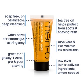 men-ü men-ü DETOX EXCESS OIL ESSENTIALS 2 x 15ml mens skincare ultra-concentrate buddy tubes. Combat oily skin with 3 Minute DTOX & Deep Cleanse with Healthy Facial Wash 15ml