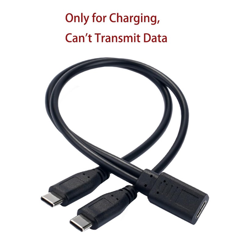 Qaoquda USB C Splitter Charge Cable,1 Feet USB Type C