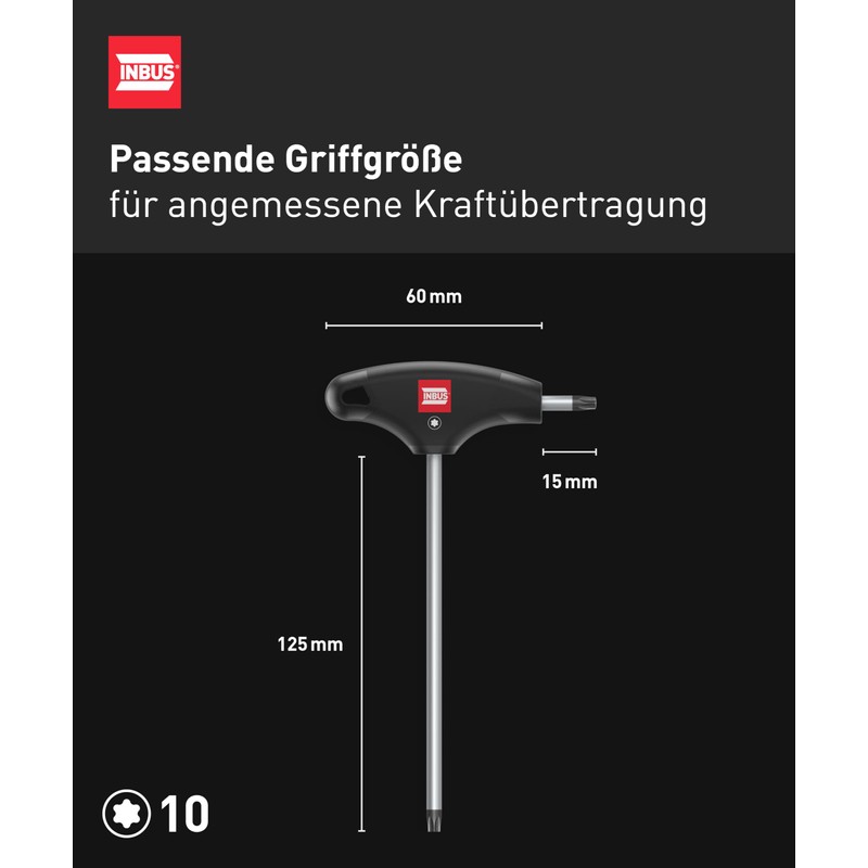 TORX® T-Handle Screwdriver TX10, with HybridTouch - Made in Germany
