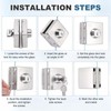PATIKIL 304 Stainless Steel Frameless Glass Door Lock Double Opening