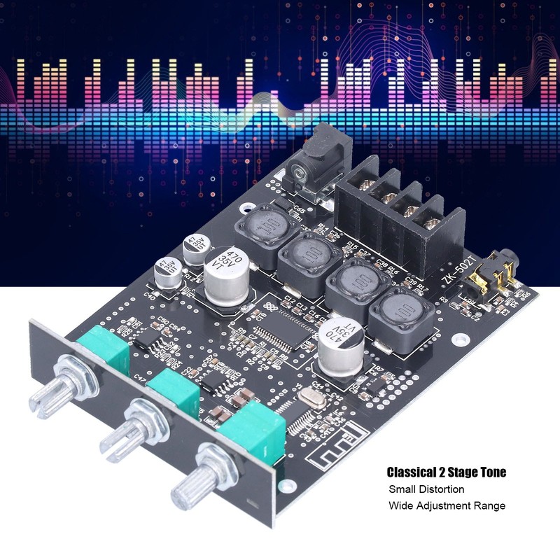 Amplifier Board 50W+50W Audio Stereo Module Bass Treble Control Bluetooth