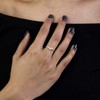 Sterling Silver 1mm Ring with CZ Crystal Bow - UK