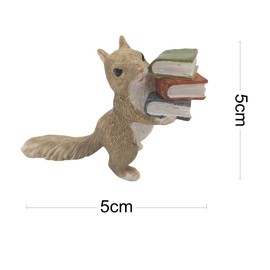 Gemmia Book Lover Figurine- Mini Love Books Squirrel
