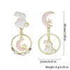 Cute Bunny Earrings Rabbit and Moon earrings Easter Earrings for