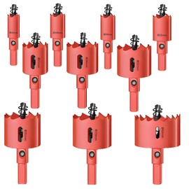 AGSYFFD Bi-Metal Hole Saw, HSS M42 Bi-Metal Hole Saw Drill, Drill Bit Diameter 16-42 mm, Suitable for Drilling Plasterboard, Wood Panels, Light Metals, PVC Plastics, etc.