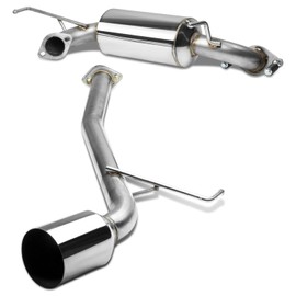 Auto Dynasty 4.5 Inches Round Muffler Tip Catback Exhaust System Compatible with 2000-2004 Toyota Celica GT GTS 1.8L, Stainless Steel