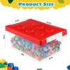 Vicenpal 4 Pack Toy Storage Containers with Lids Brick Shaped