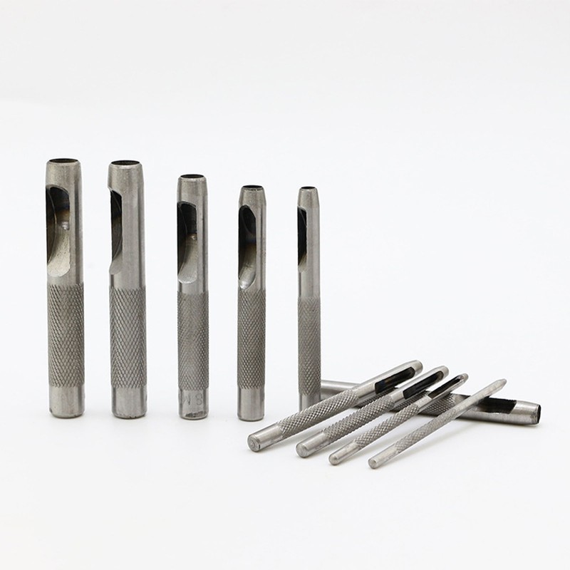 10PCS Belt Punch Set Carbon Steel High Hardness Round Hollow