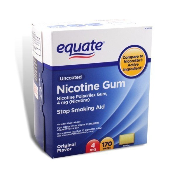Equate Stop Smoking Aid Original Flavor Gum 4mg