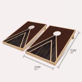 Cornhole Boards Set - Regulation Size 4x2/3x2ft Solid Wood Corn Hole Game Set with 8 Bean Bags and 2 Cornhole Boards - Perfect for Outdoor Game (3'x 2' Cornhole Sets)