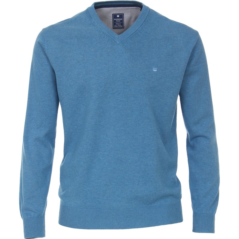 Redmond Men's Plain High Melange Pullover - brass Plain 100